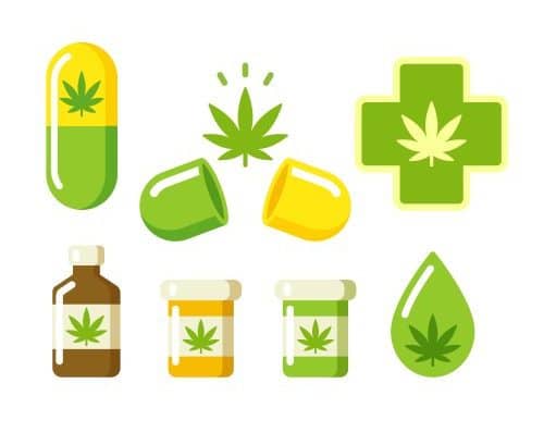 Medical,Marijuana,Icons:,Pills,,Rx,Bottles,And,Other,Medicinal,Cannabis